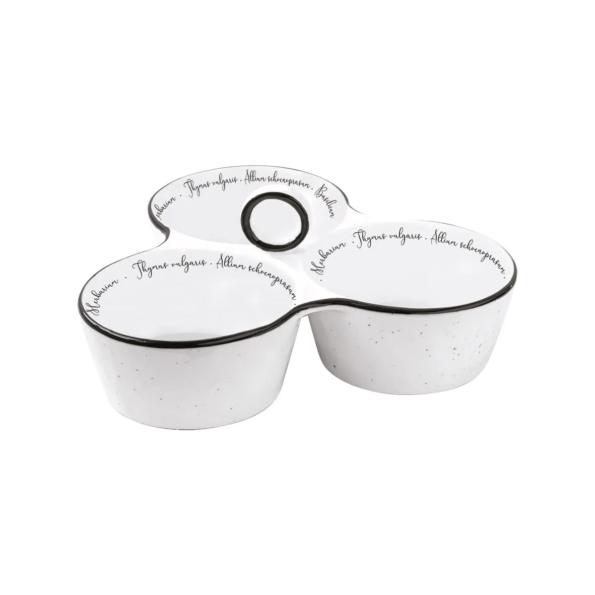 Set aperitivo porcelana 20,5×17 cm con 3 cuencos HERBARIUM - Imagen 4