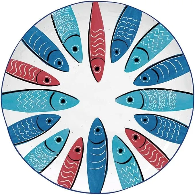 Plato auxiliar de porcelana Ø 21 cm FIESTA DE LA SARDINA «Easy Life»