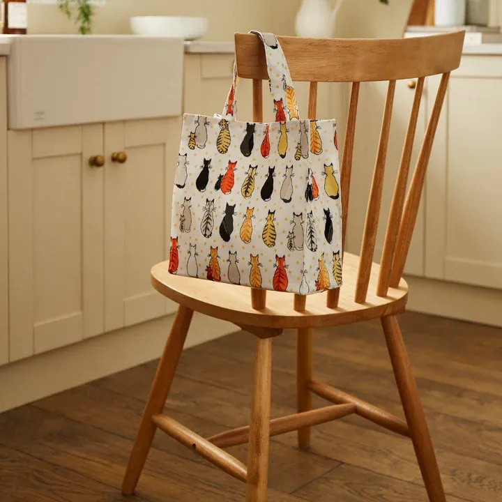 BOLSA SHOPPER PVC BIODEGRADABLE CATS IN WAITING PEQUEÑA «ULSTER WEAVERS» - Imagen 2