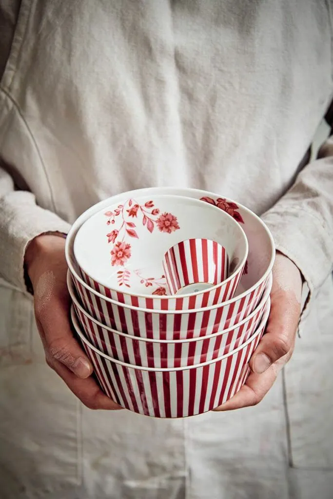 CUENCO ROYAL STRIPES 12 CM ROSA «PIP STUDIO» - Imagen 4