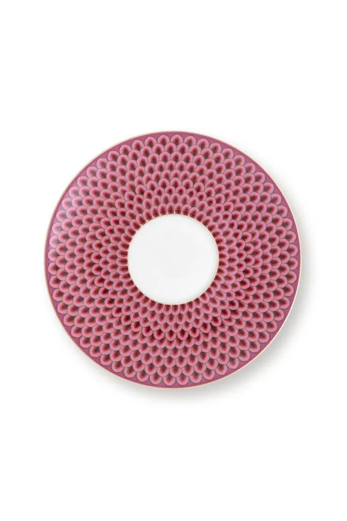 SET 2 TAZA Y PLATO 280 ML. FLOWER FESTIVAL ROSA OSCURO «PIP STUDIO» - Imagen 7