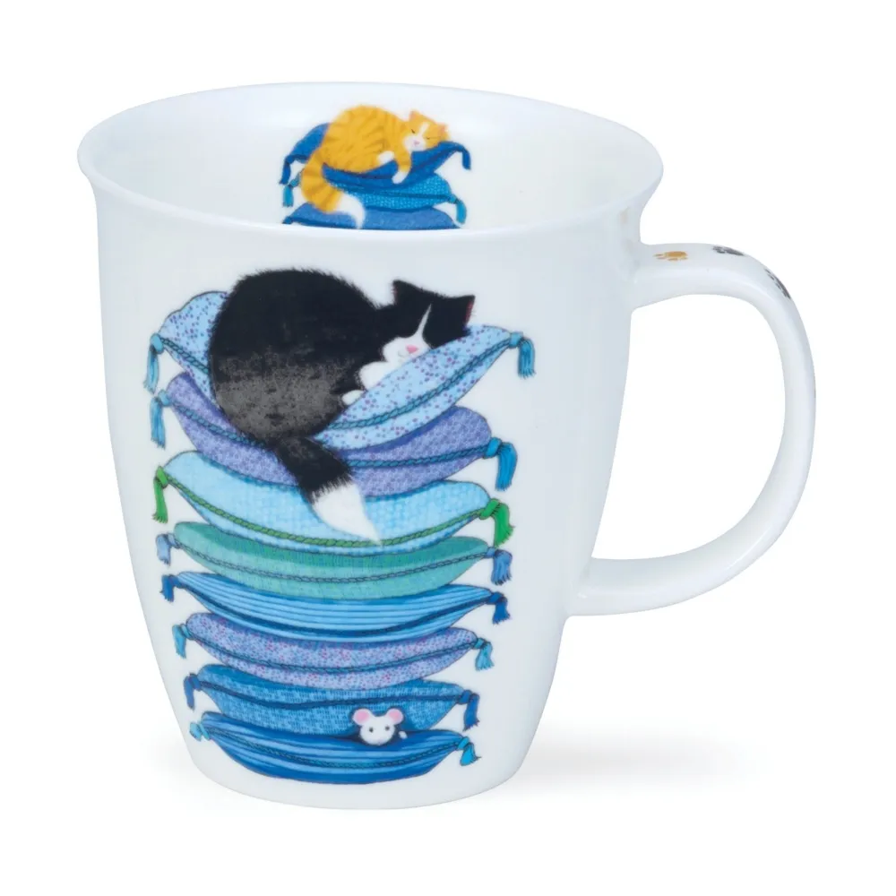 TAZA NEVIS SLEEPY CATS AZUL 0,48 L. «DUNOON»