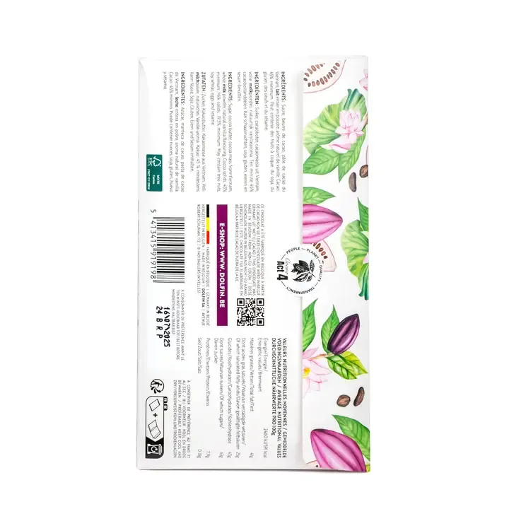 Tableta Colección Origins de 70 g – Vietnam – Vietnam 45% cacao «DOLFIN» - Imagen 2