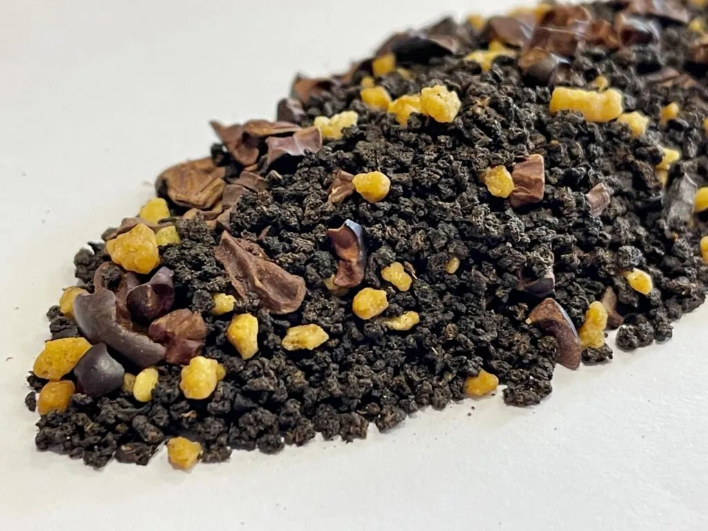 Te negro chocolate y nuez