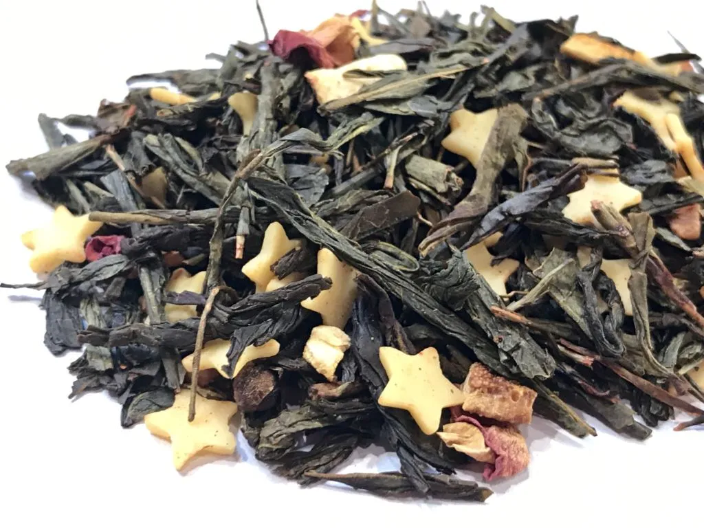 Té verde chocolate blanco y canela