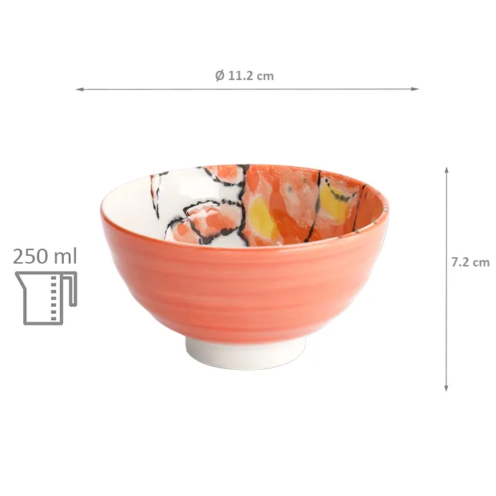BOL JAPONÉS 11.2x 6.2cm 300ml LOBSTER RED. «TOKYO DESING» - Imagen 2