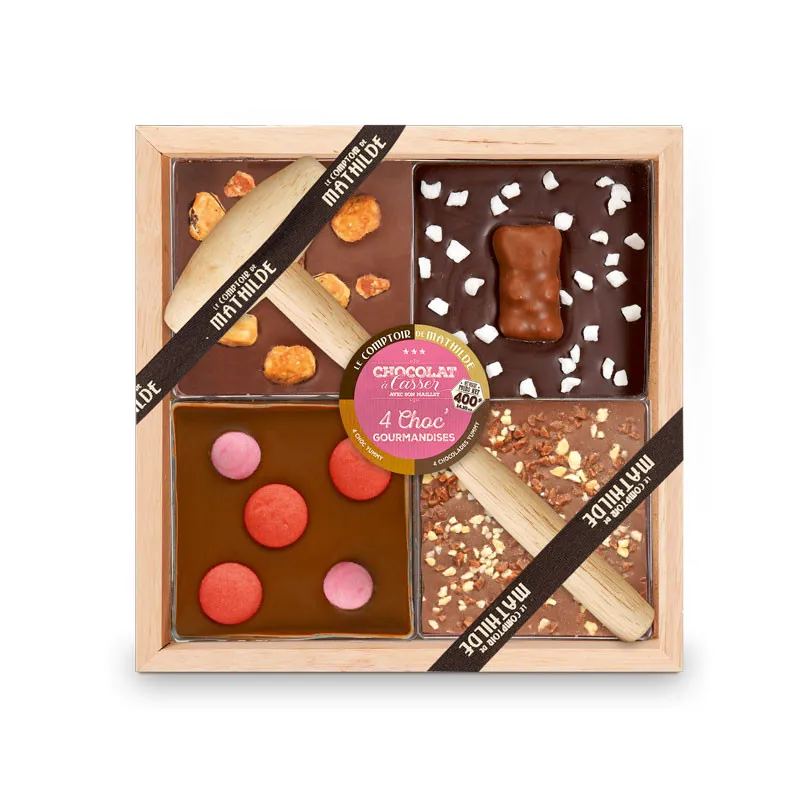 CHOCOLATE CON MARTILLO 4 CHOC. 400 G. GOURMANDISE «LE COMPTOIR DE MATHILDE»