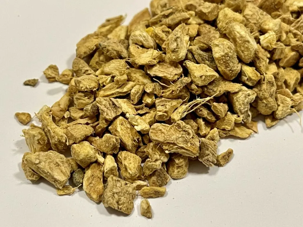Jengibre seco en Raíz