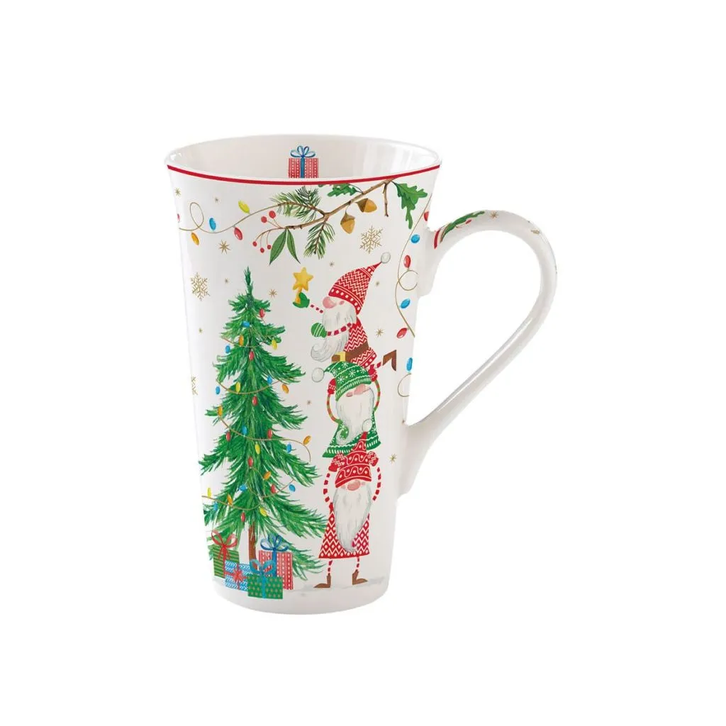 Taza de porcelana fina de alta calidad 600 ml LISTO PARA NAVIDAD. «EASY LIFE»