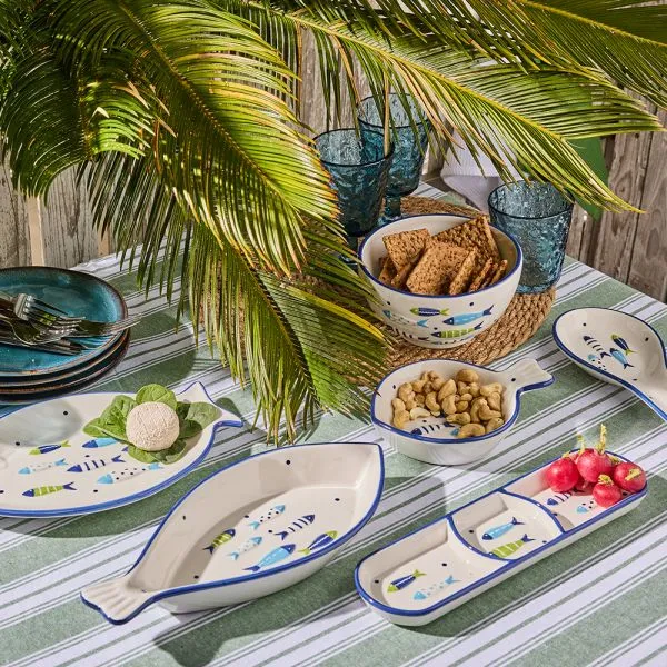 Fuente triple cerámica Aquatic «28,5cm Azul Tognana» - Imagen 3