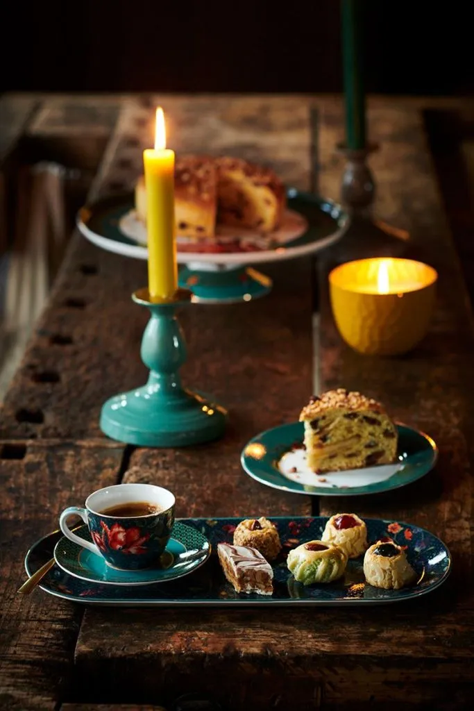 SET 2 ESPRESSO TAZA Y PLATO 120 ML. Winter Wonderland AZUL «PIP STUDIO» - Imagen 2