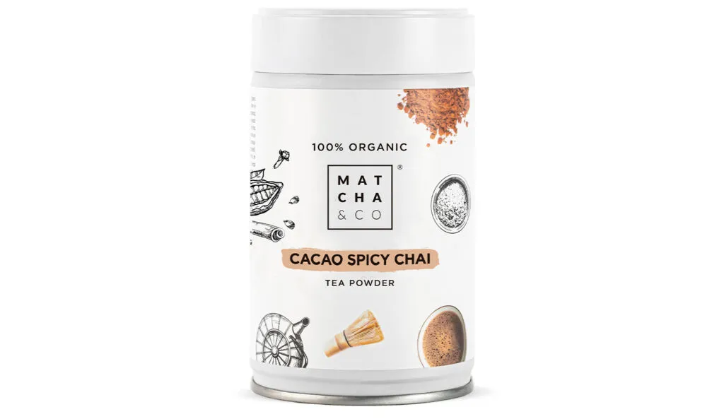 Té Cacao Spicy Chai orgánico en polvo.100 g. «Matcha&Co»