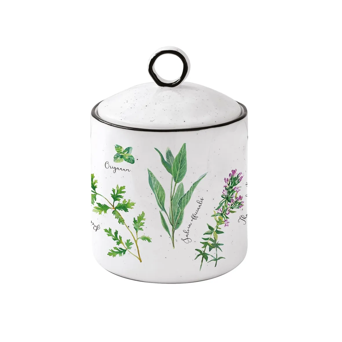 Tarro de porcelana Ø 10,5×15,5h cm HERBARIUM «Easy Life»