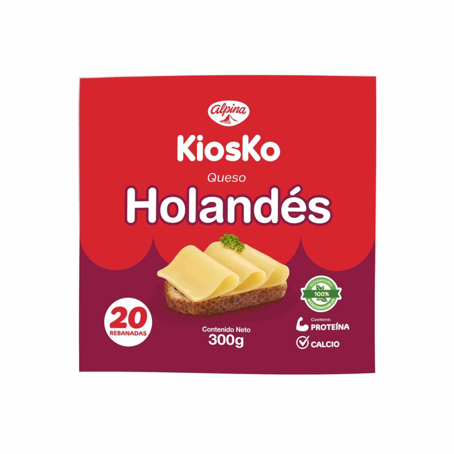 QUESO SEMIM. HOLANDES LONJAS 300G KIOSKO
