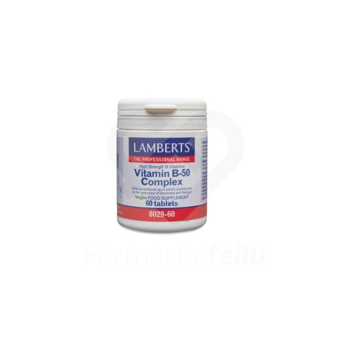 Lamberts Vitamina B Complex, 60 Cápsulas