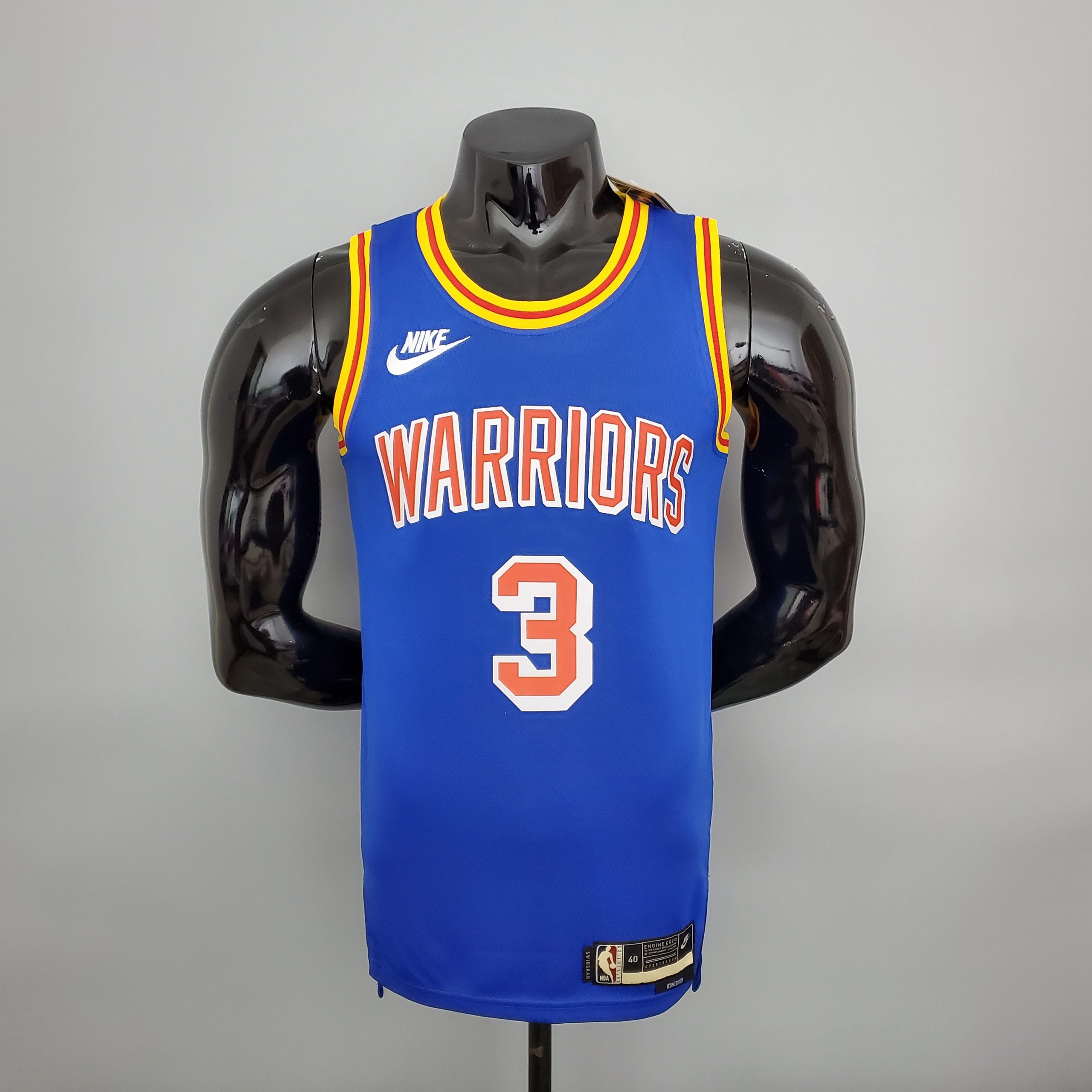 Camiseta Golden State Warriors Poole #3 75th Anniversary Vintage Blue - Imagen 2