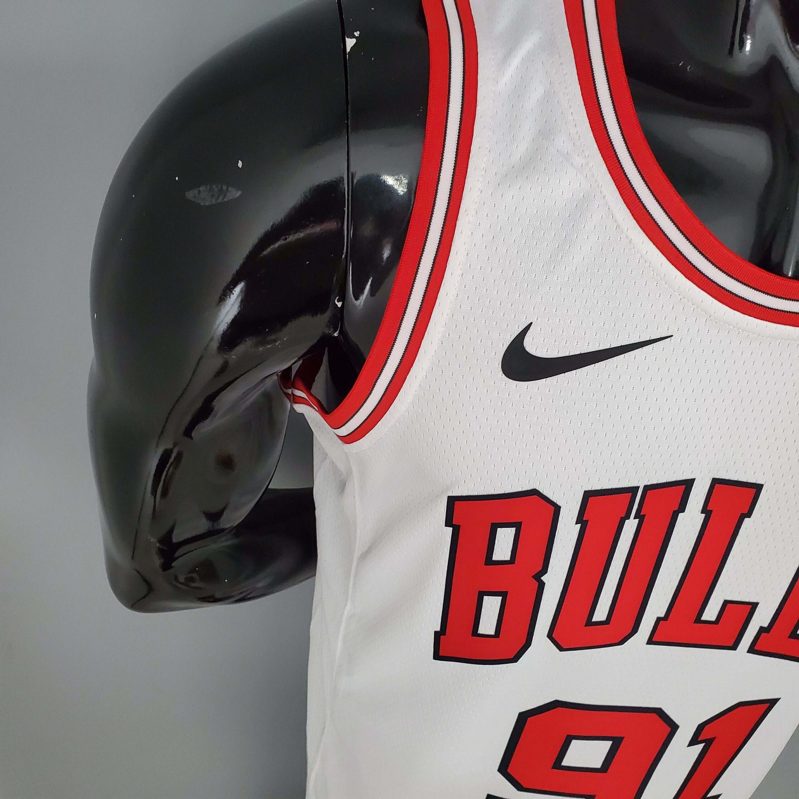 Camiseta Chicago Bulls Rodman #91 White - Imagen 6