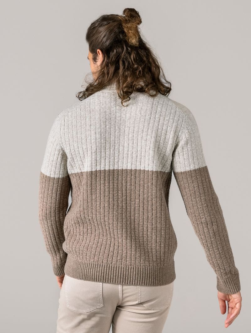 Jersey de lana cuello alto para hombre 100% orgánico - Imagen 9