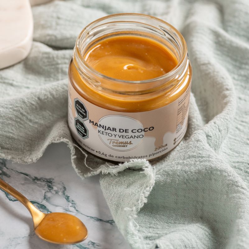 Manjar de Coco Keto y Vegano Sin Azúcar 200 grs Marca Tremus