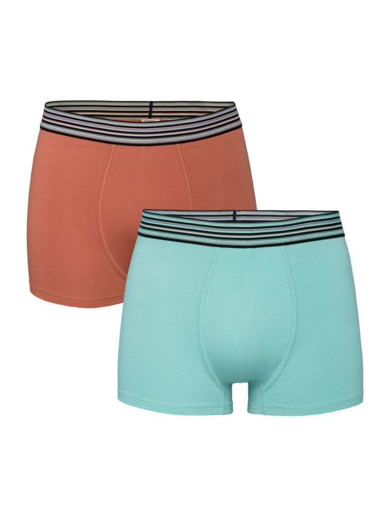 Pack 2 bóxer algodón orgánico azul y coral