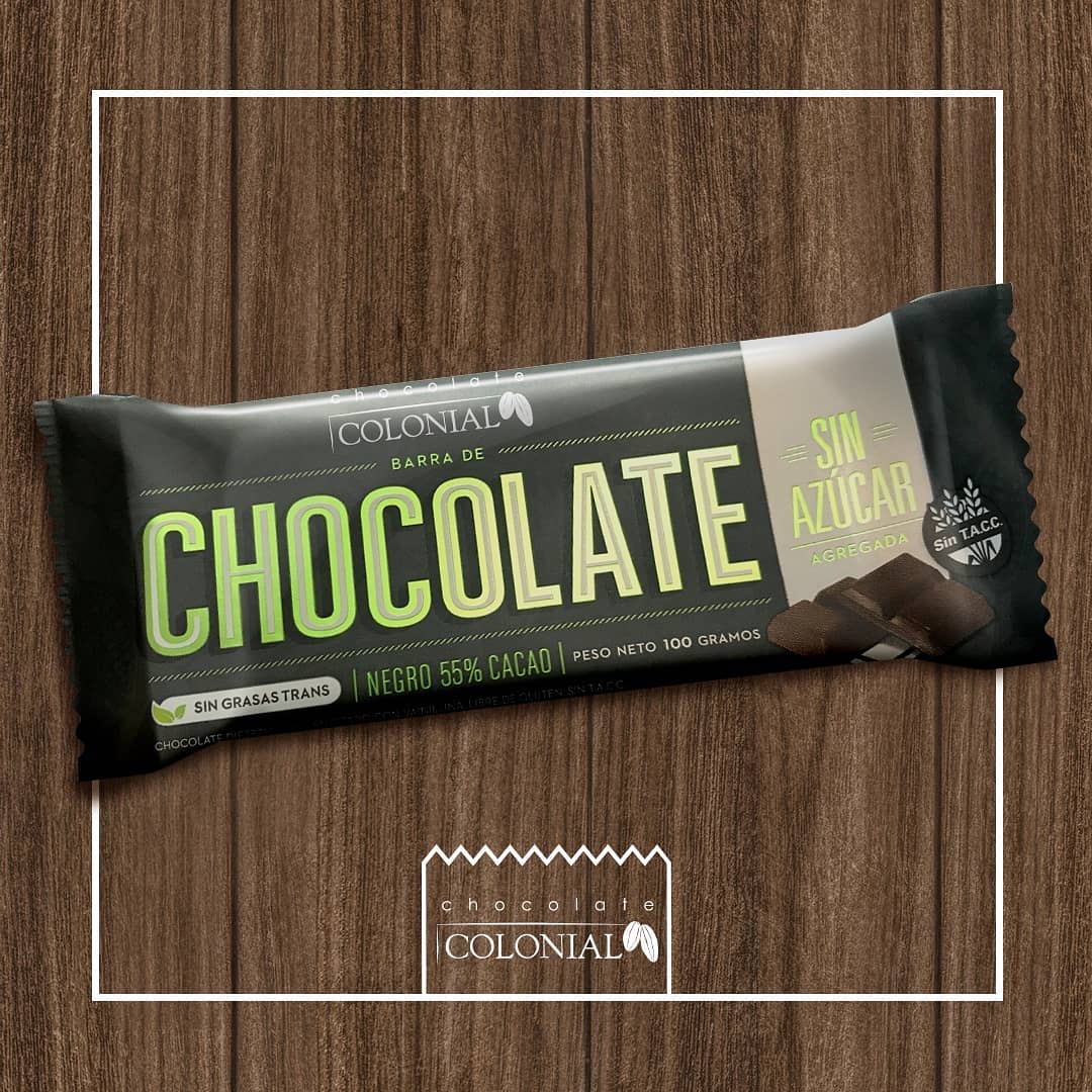 CHOCOLATE NEGRO 55% SIN AZÚCAR 100 GR. – COLONIAL - Imagen 2