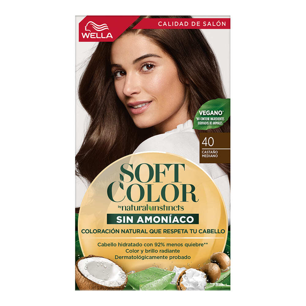 Tinte para Cabello SOFT COLOR Kit Castaño Mediano #40