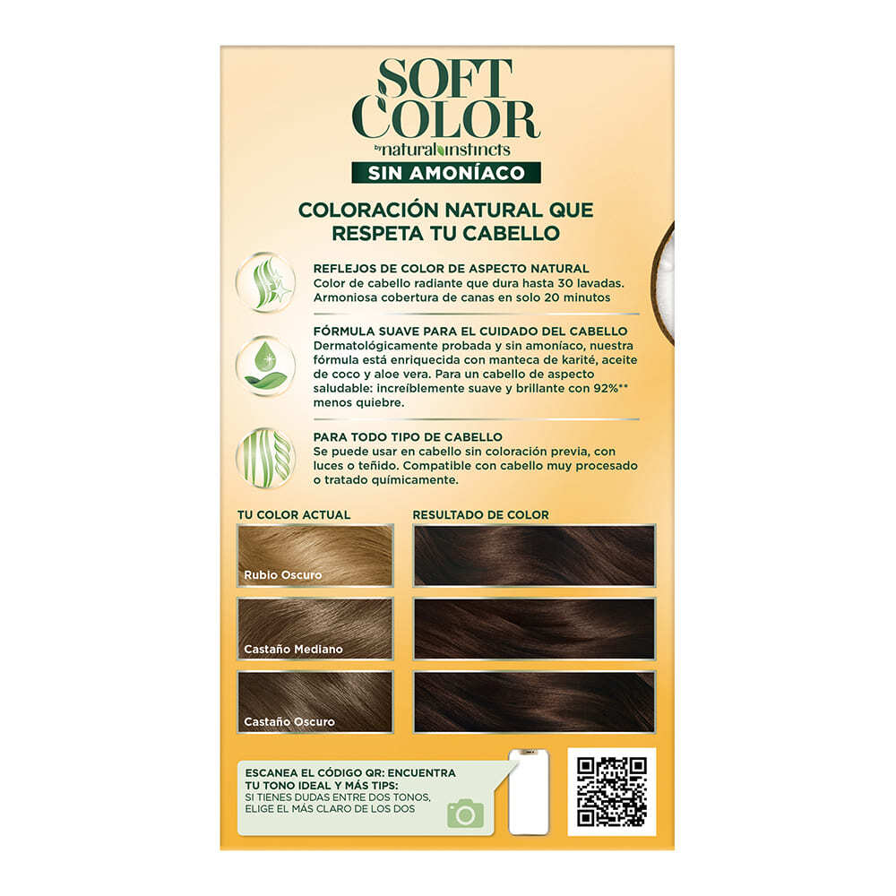Tinte para Cabello SOFT COLOR Kit Castaño Mediano #40 - Imagen 2