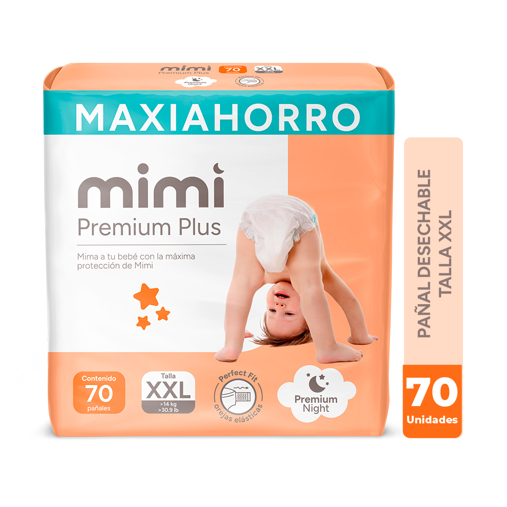 Pañal Mimi Premium Plus XXL 70 unidades