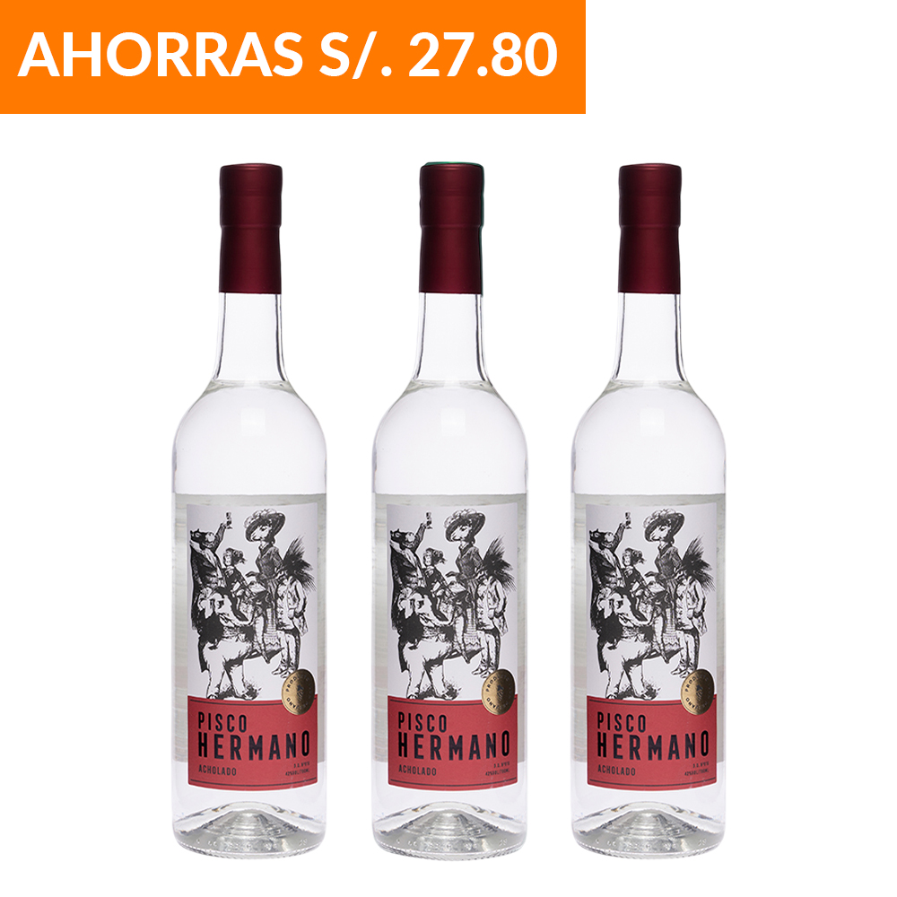 PACK X3PISCO ACHOLADO HERMANO
