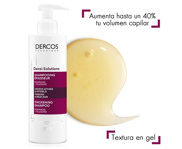 Vichy Dercos Shampoo Densificador Cabellos Finos y Debilitados - Imagen 3