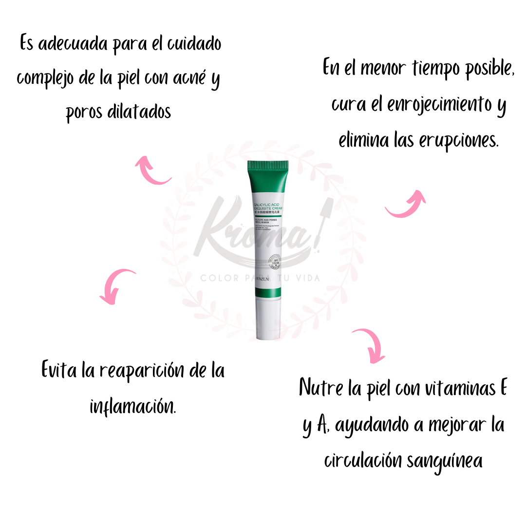 Crema cicatrizante antiacné con acido salicílico Venzen - Imagen 2