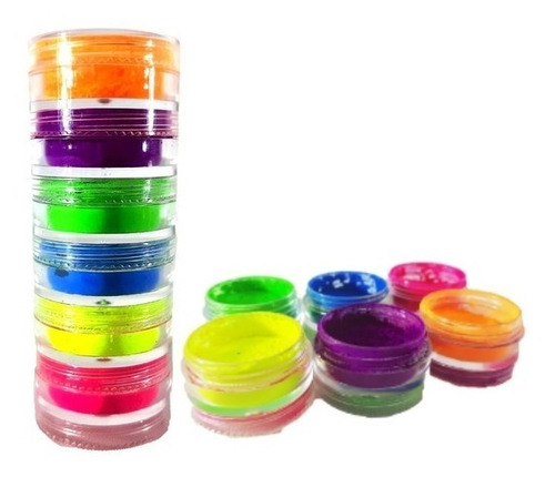 Pigmento Neón Sombras Ojos x6 tonos