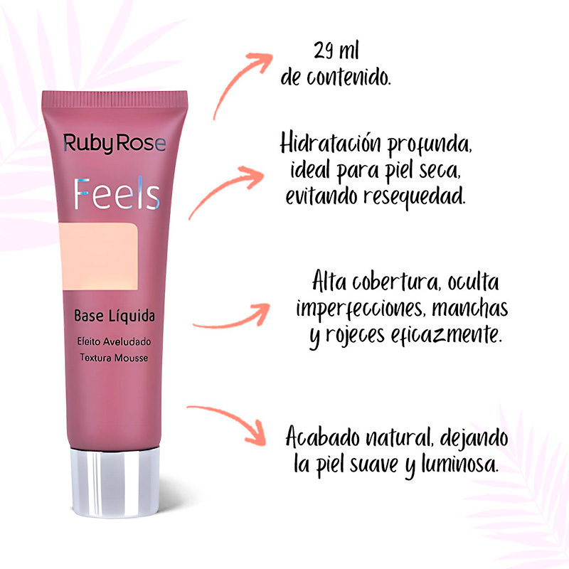 Base Liquida Feels Rubyrose - Imagen 2