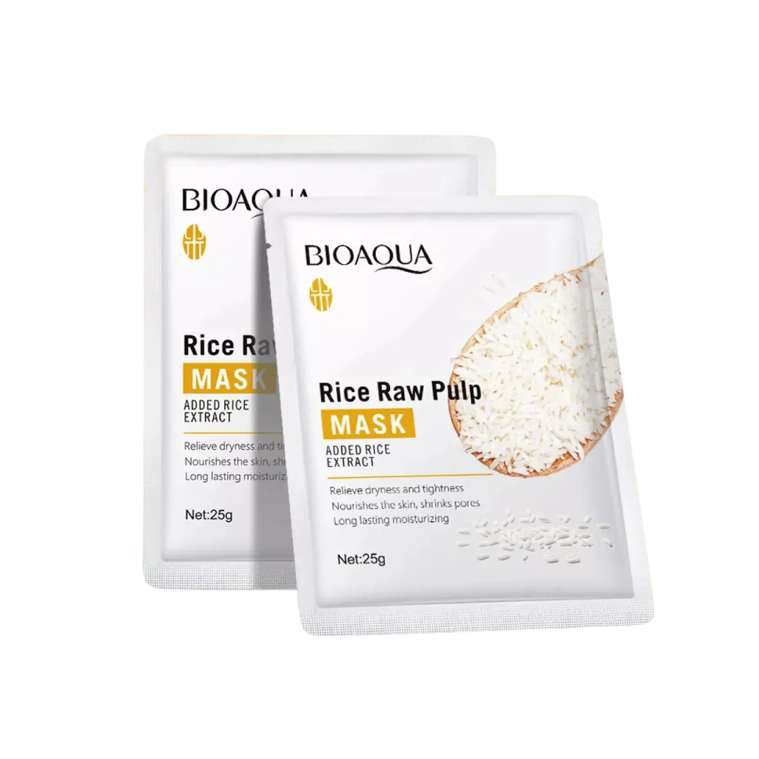 Mascarilla en velo blanqueadora de arroz Bioaqua