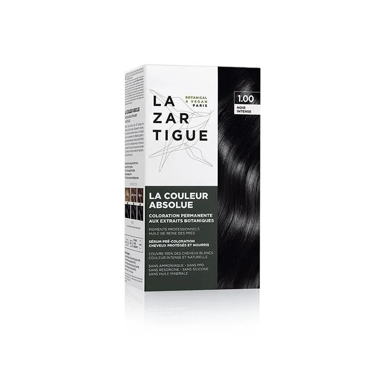 LAZARTIGUE Kit Permanent Haircolour with Botanical Extracts 1.0 Intense Black