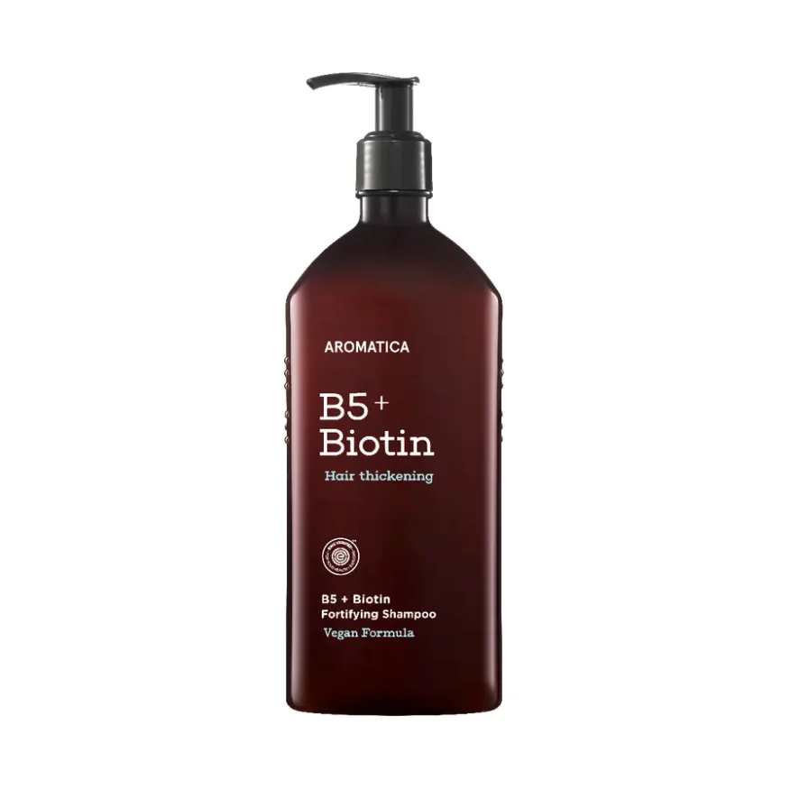 Aromatica B5 + Biotin Hair thickening, Fortifying Shampoo, Vegan Formula 400ML