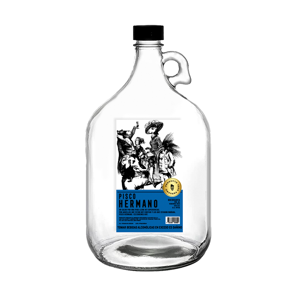 Pisco Puro Quebranta PISCO HERMANO x 4000 ML