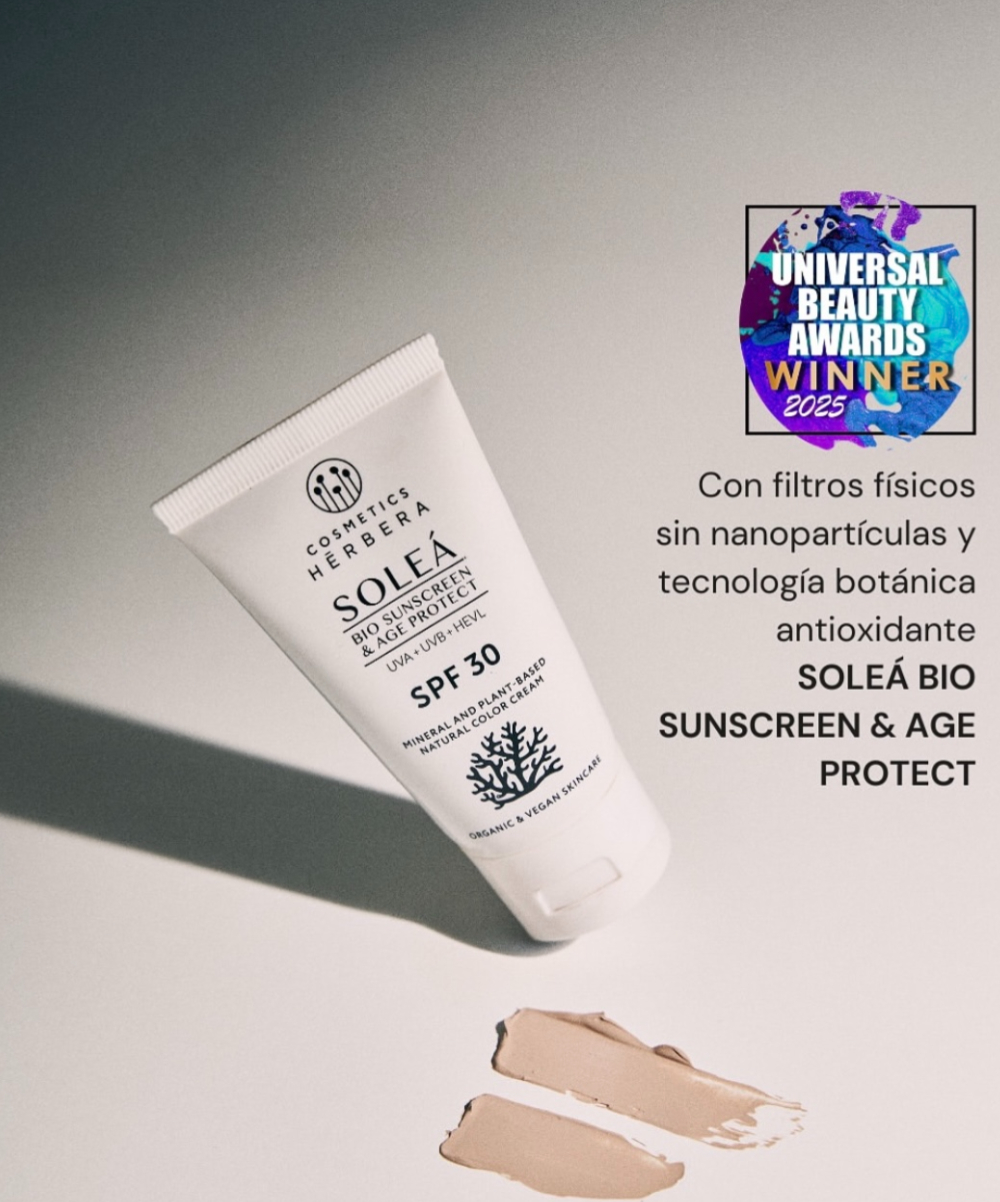 Crema c/Protección Solar SOLEÁ BIO Sunscreen & Anti-Age Protect 50ml Herbera - Imagen 3
