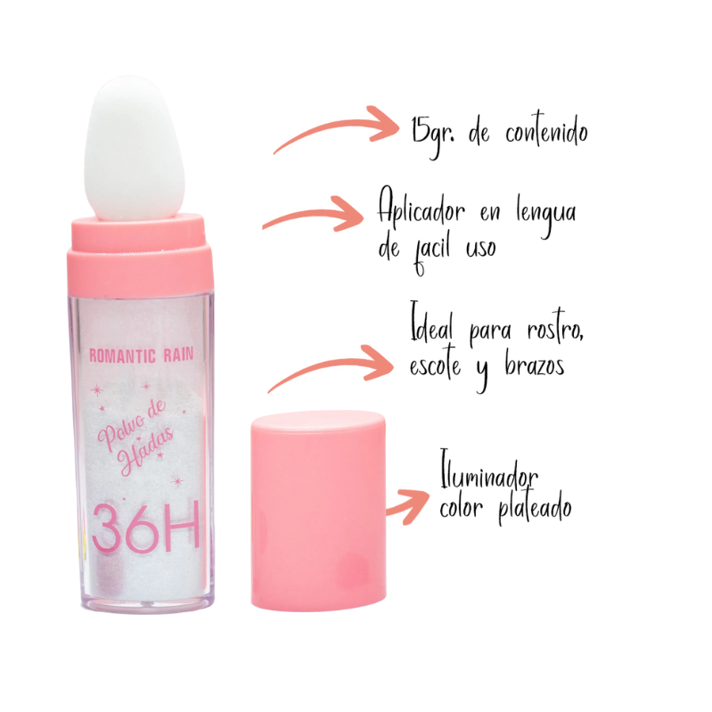 Iluminador Polvo de hadas plateado Shimmer - Imagen 3