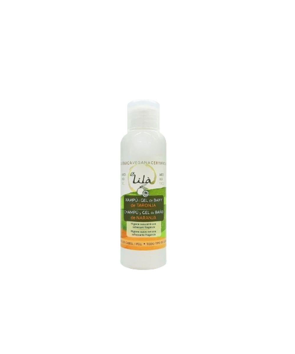 Champú y Gel Ducha Naranja viaje ECO Lilà 100ml