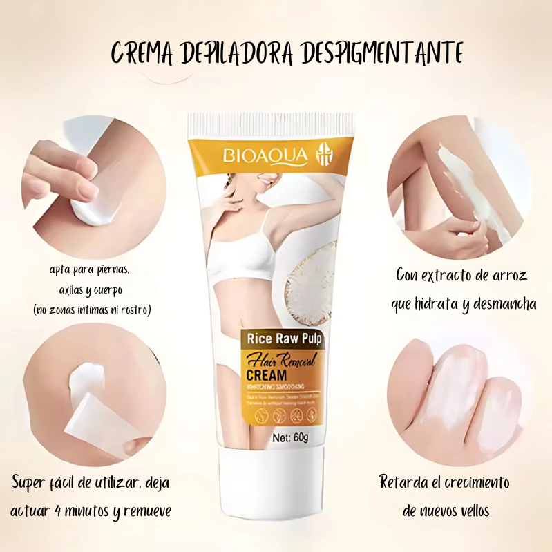 Crema depiladora despigmentante Bioaqua - Imagen 2