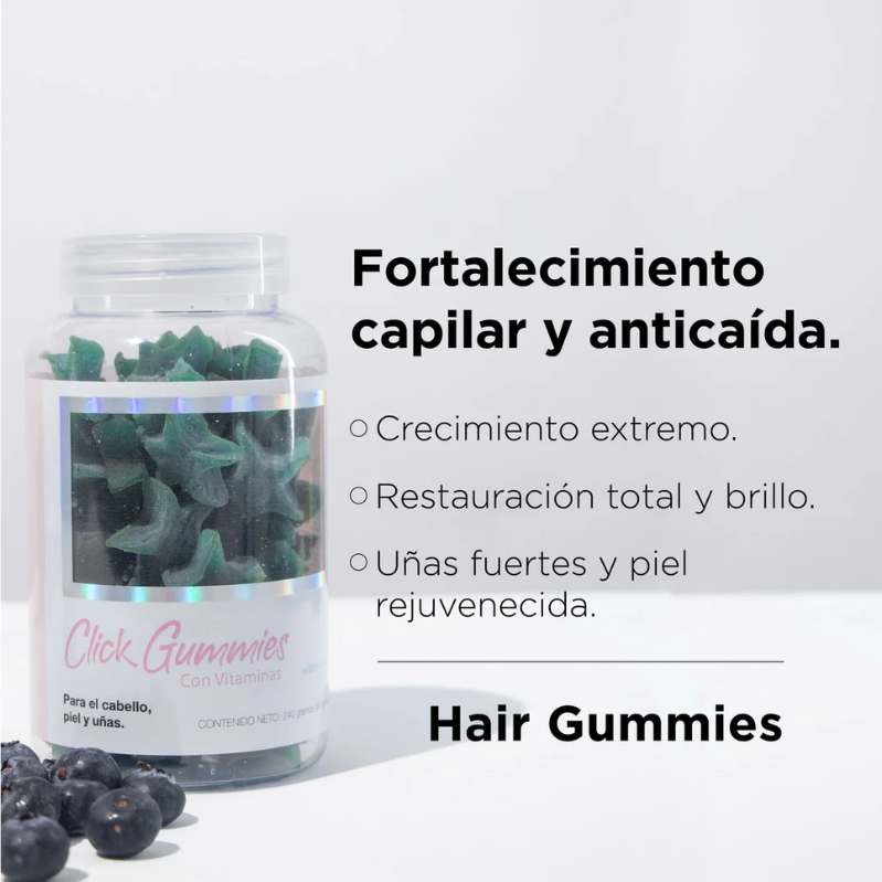 Gomitas para crecimiento capilar Click hair - Imagen 2