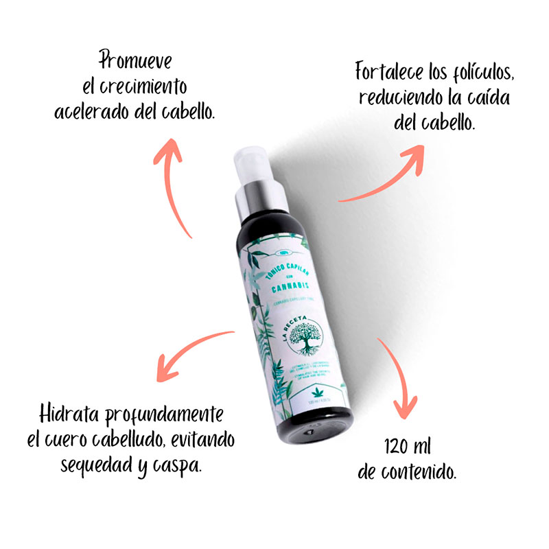 Tónico Crecimiento Capilar y Barba LA RECETA CBD - Imagen 2